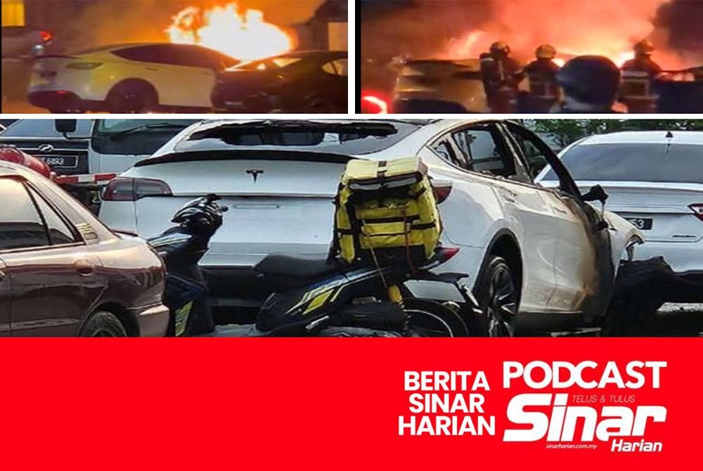 Tesla Terbakar Sendiri Di Puchong I 17 Oktober 2023 Sinar Harian