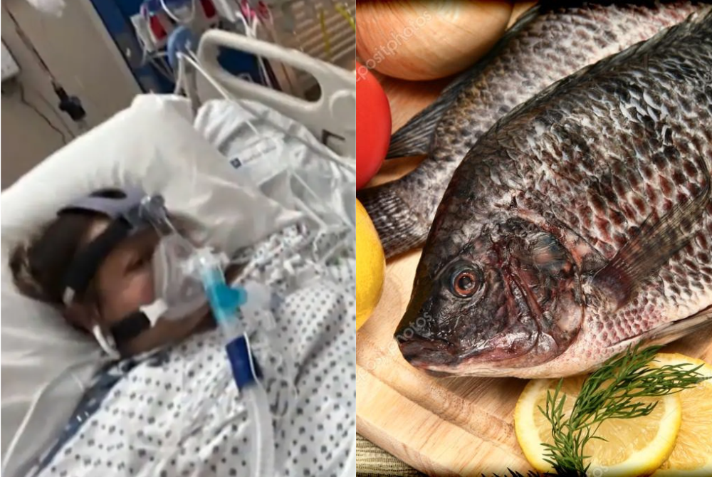 How did a woman lose all limbs after eating contaminated fish in