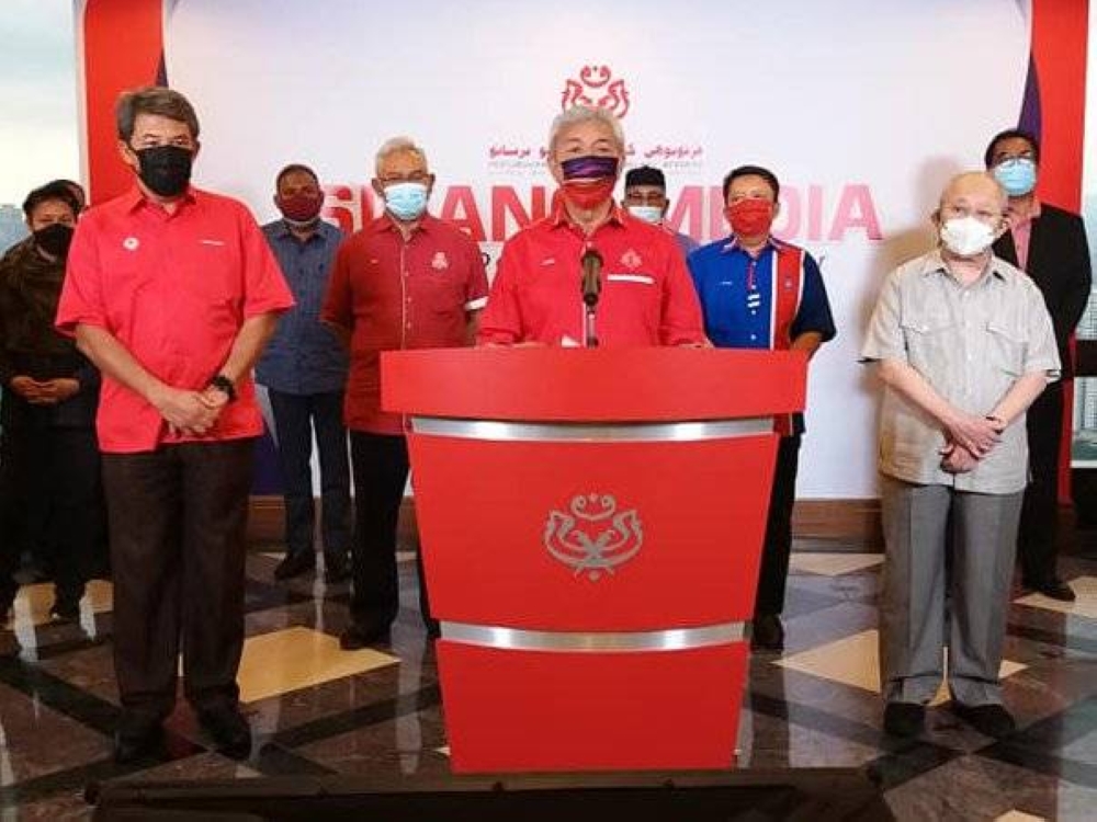 Sidang media Zahid pada di Kuala Lumpur pada Selasa.