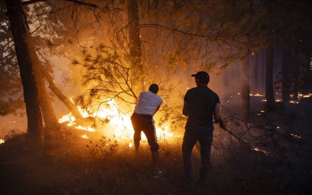 Algeria mendakwa kebakaran hutan di utara negara itu pada awal Ogos lalu mempunyai kaitan dengan Maghribi. - Foto AFP