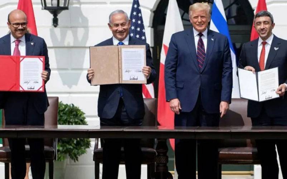 UAE dan Bahrain mengiktiraf hubungan dengan Israel ketika Donald Trump menjadi Presiden Amerika Syarikat pada tahun lalu.