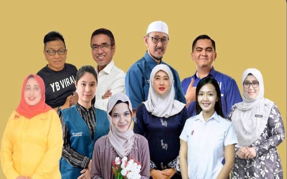 PRN Melaka menyaksikan pertembungan sehingga enam penjuru antara calon Parti Perikatan Nasional (PN), Pakatan Harapan (PH), Barisan Nasional (BN), Parti Bumiputera Perkasa Malaysia (Putra), Parti Perikatan India Muslim Nasional (Iman) dan Bebas.