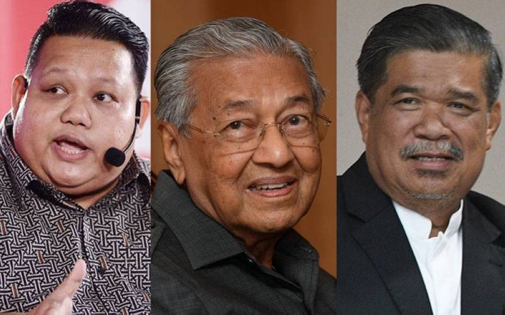 Gambar dari kiri: Mujibu Abd Muis, Dr Mahathir, Mohamad sabu