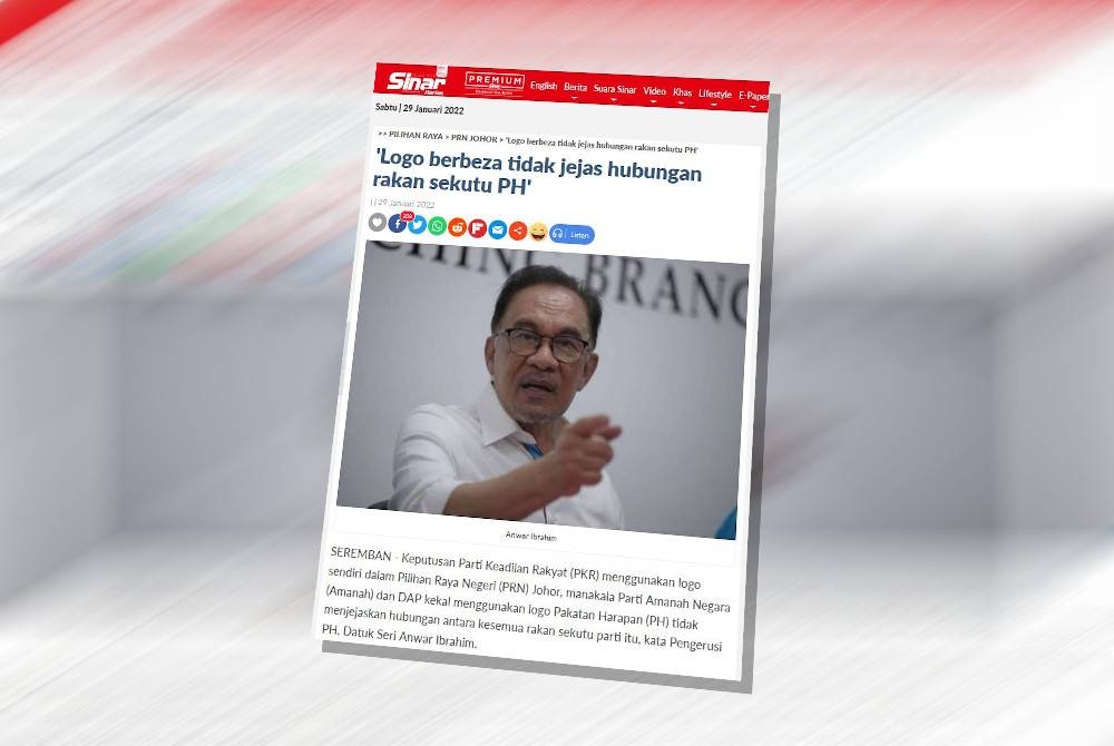 Laporan Sinar Harian pada Sabtu.