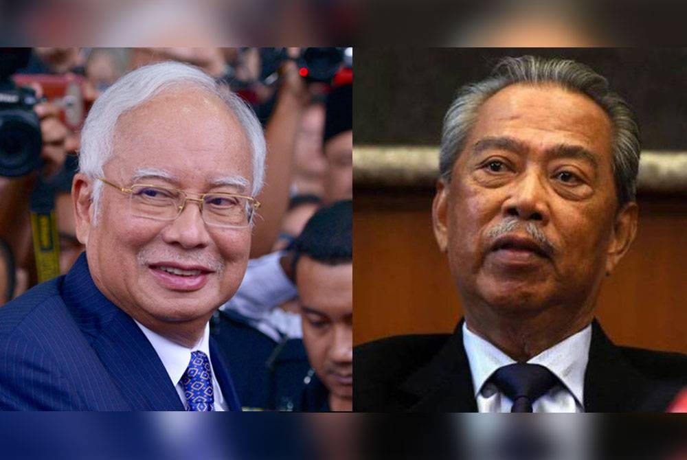 Gambar dari kiri: Najib, Muhyiddin