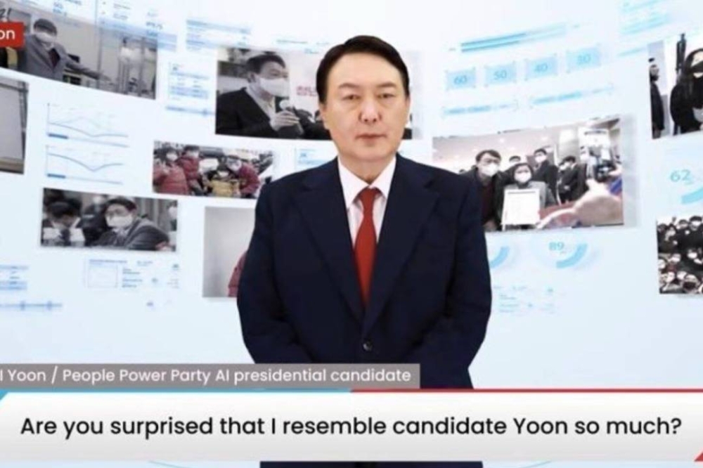 Pasukan kempen calon Presiden Korea Selatan, Yoon Suk-yeol menggunakan 'avatar digital' yang bernama Al Yoon. - Foto YouTube