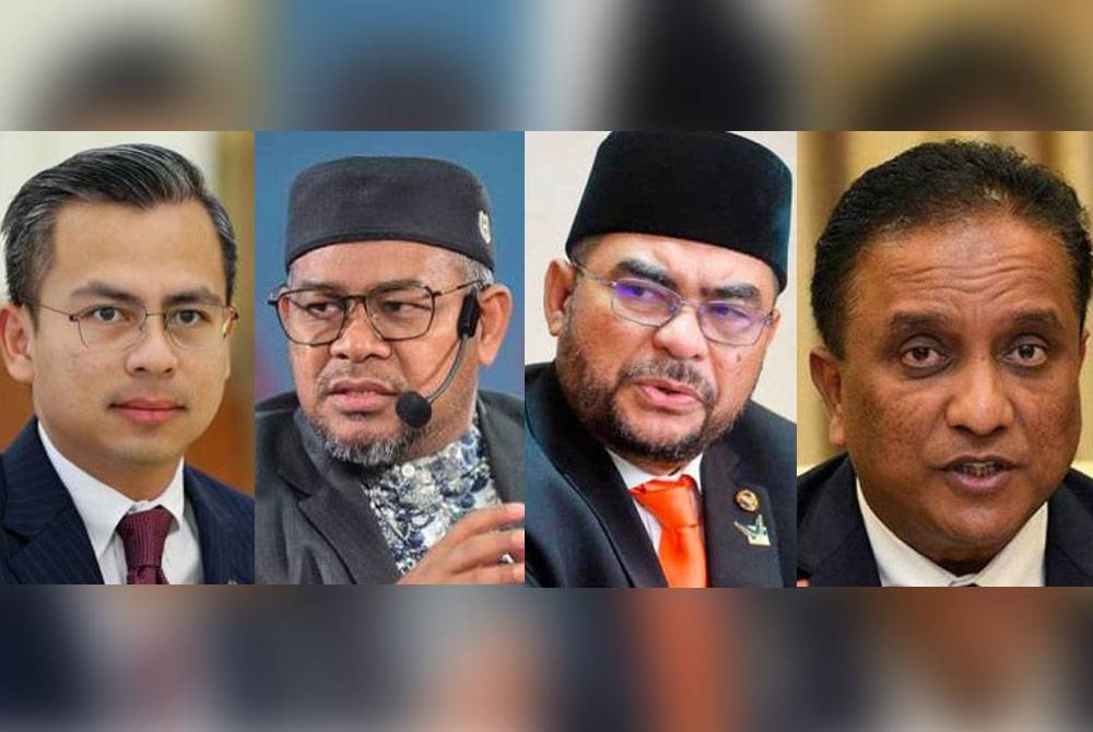 Gambar dari kiri: Fahmi Fadzil, Mohd Khairuddin, Datuk Seri Dr Mujahid Yusof, Reezal Merican