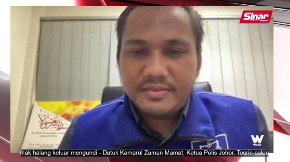 Mohamad Fazli ketika program Wacana Sinar edisi ke-327 bertajuk ‘Calon Muda: Winnable atau Payung Terjun’ yang disiarkan secara langsung di semua platform Sinar Harian pada Selasa.