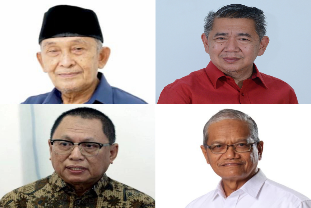 Tosrin, Salahuddin Ayub (dari kiri atas), Mohd Puad Zarkashi, Shaharuddin (dari kiri bawah)