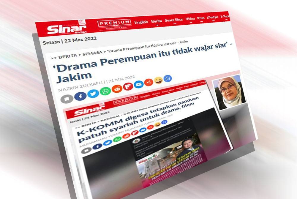 Laporan Sinar Harian pada Isnin.