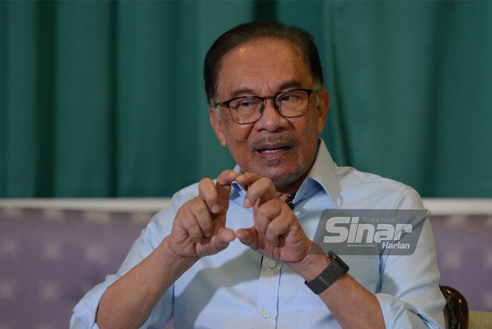 Wawancara bersama Ketua Pembangkang, Datuk Seri Anwar Ibrahim di Ibu Pejabat Parti Keadilan Rakyat (PKR),Bukit Gasing pada Isnin. Foto SINAR HARIAN / MOHD HALIM ABDUL WAHID.