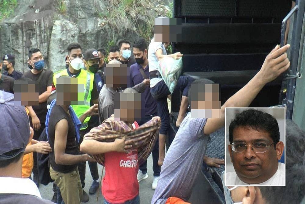 Seramai 528 orang tahanan etnik Rohingya melarikan diri dari Depot Imigresen Sementara Sungai Bakap, Pulau Pinang pada jam 4.30 pagi Rabu dengan memecahkan pintu blok dan grill penghadang. (Gambar kecil: Norman)