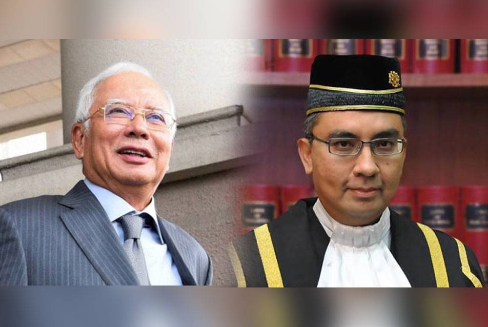 Gambar dari kiri: Najib, Hakim Mohd Nazlan