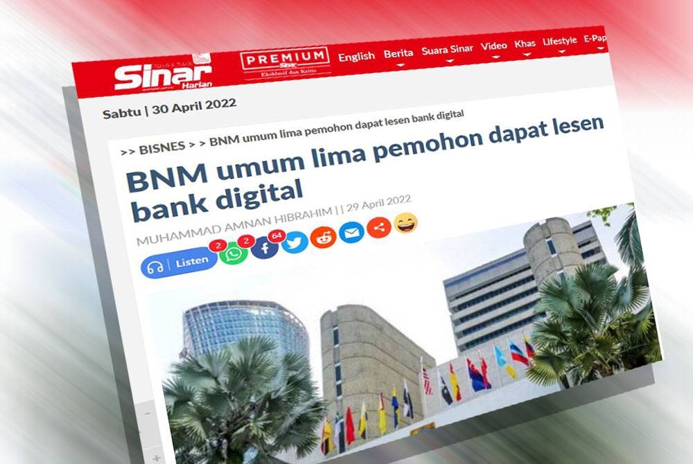 Laporan Sinar Harian pada 29 April lalu. 