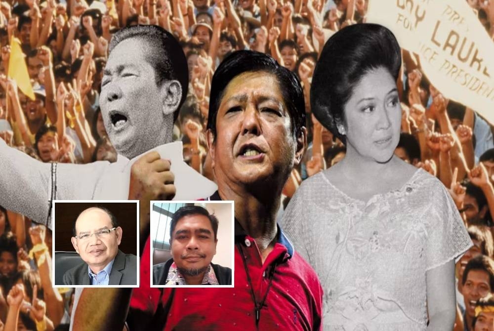 Ferdinand Marcos Jr menang pilihan raya Presiden Filipina sekali gus mengembalikan tampuk kuasa keluarga Marcos. Gambar kecil: Ahmad Martadha,Muhammad Fuad