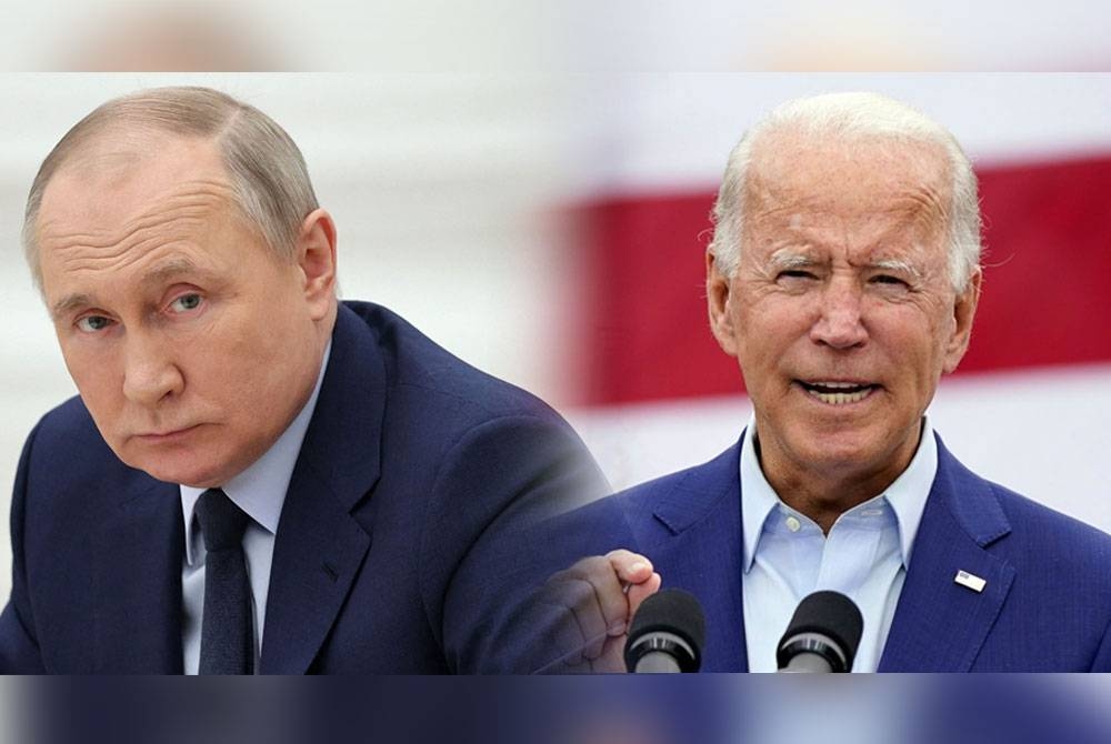 Vladimir Putin (kiri) dan Joe Biden.