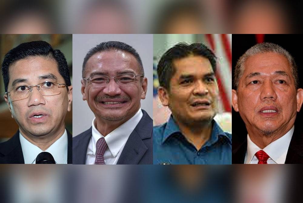 Dari kiri; Azmin, Hishammuddin, Radzi dan Fadillah.