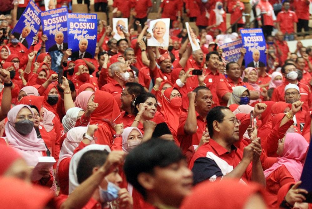 Suasana Majlis Taklimat Presiden UMNO pada Sabtu lalu.