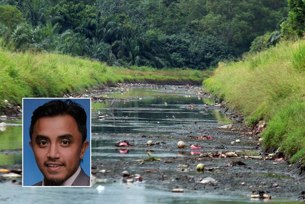 Sungai Rambai dikelaskan sebagai satu-satunya sungai tercemar yang berada dalam Kelas Lima Standard Kualiti Air Kebangsaan bagi tempoh dua tahun berturut-turut iaitu pada tahun 2019 dan 2020. Gambar kecil: Mohd Fazil