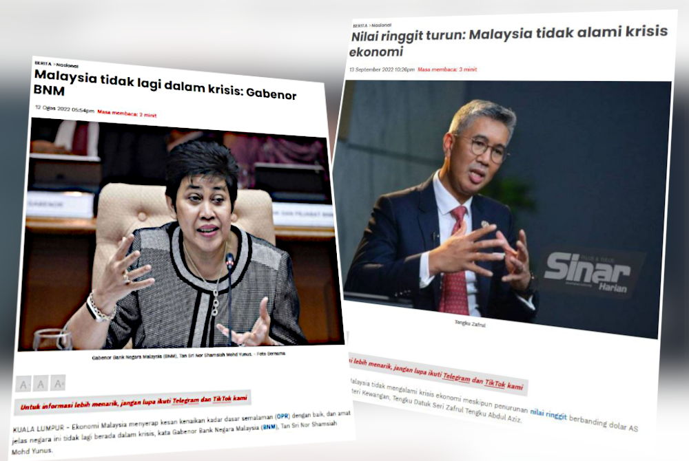 Menteri Kewangan dan Gabenor BNM memberi gambaran positif mengenai prestasi ekonomi.