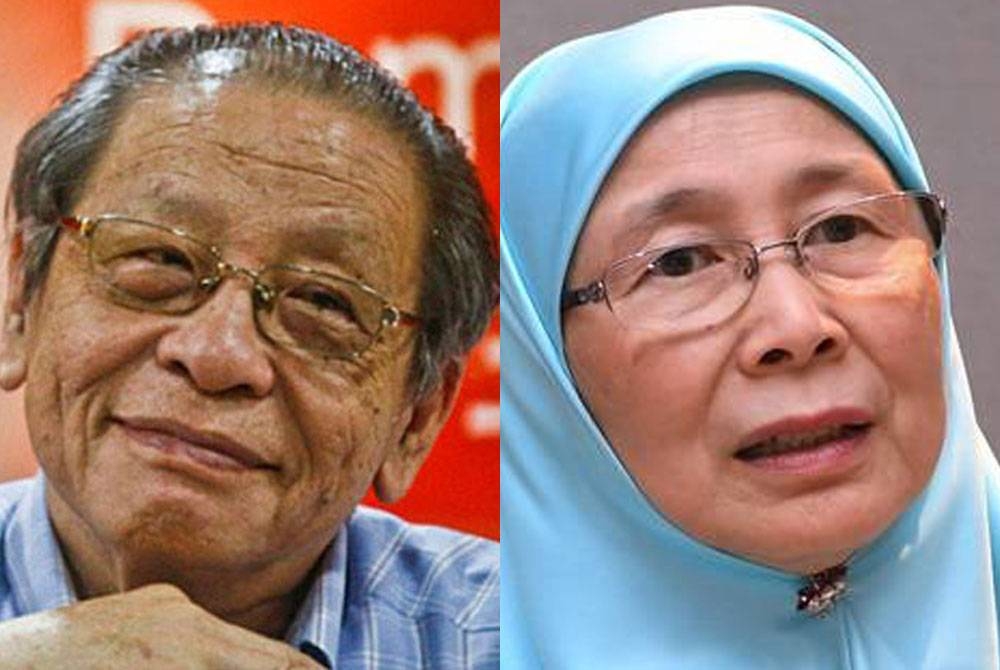 Kit Siang (kanan) dan Dr Wan Azizah