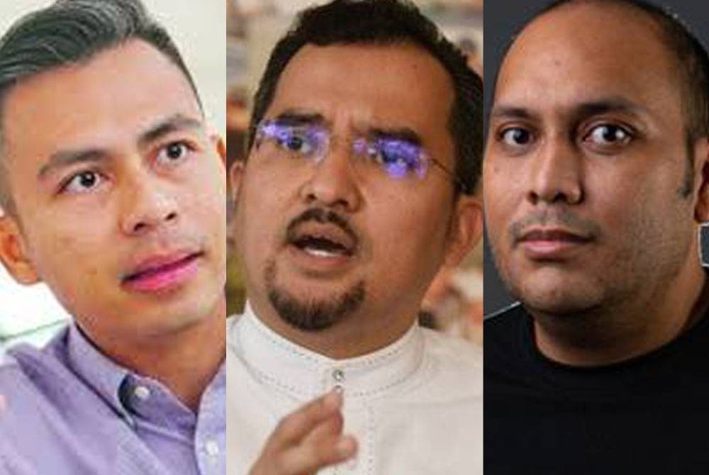 Dari kiri: Fahmi Fadzil, Asyraf Wajdi dan Zaidel