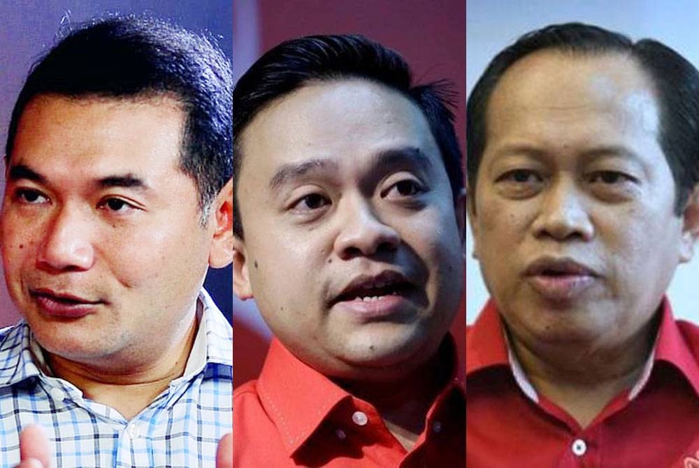 Dari kiri: Rafizi Ramli, Wan Saiful dan Ahmad Maslan