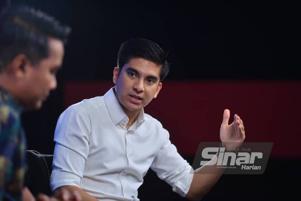 Syed Saddiq ketika menjadi tetamu Sinar Live pada Khamis.