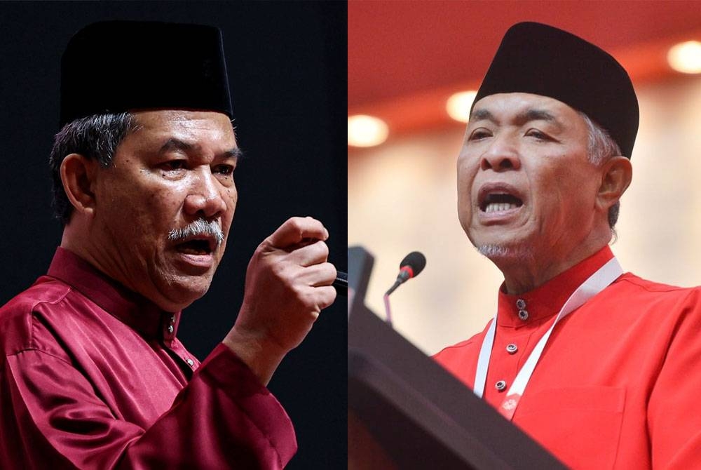 Gambar dari kiri: Mohamad, Ahmad Zahid