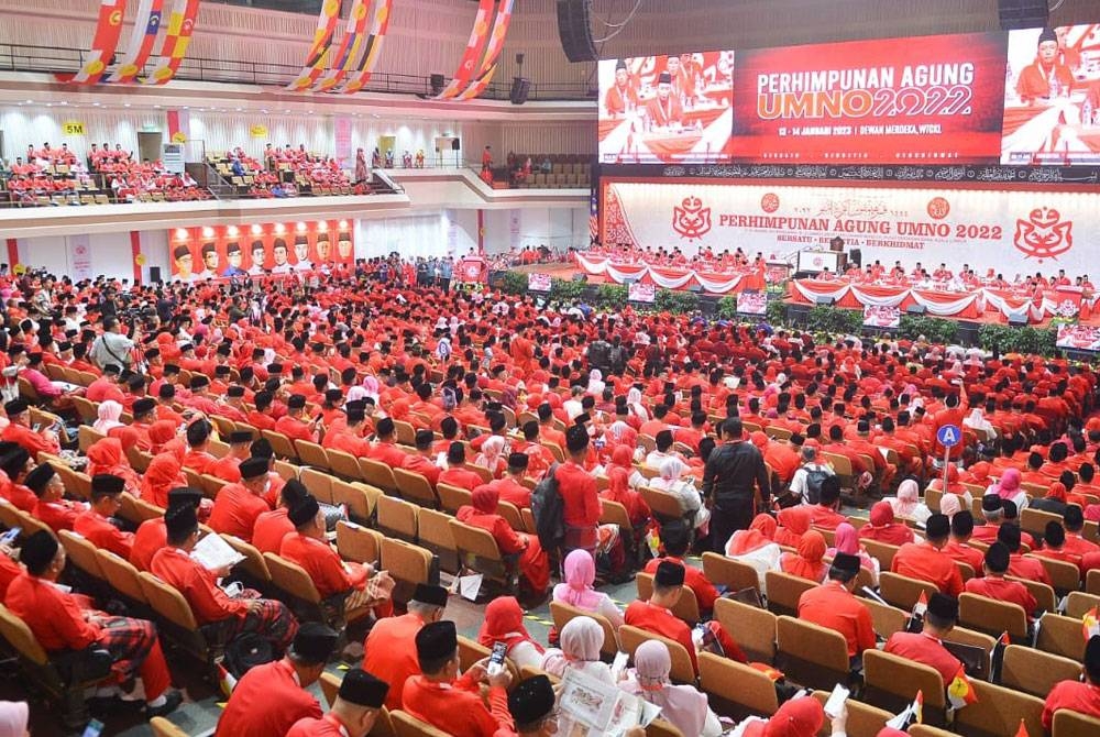 Perhimpunan Agung UMNO 2022 di Pusat Dagangan Dunia Kuala Lumpur pada Sabtu.