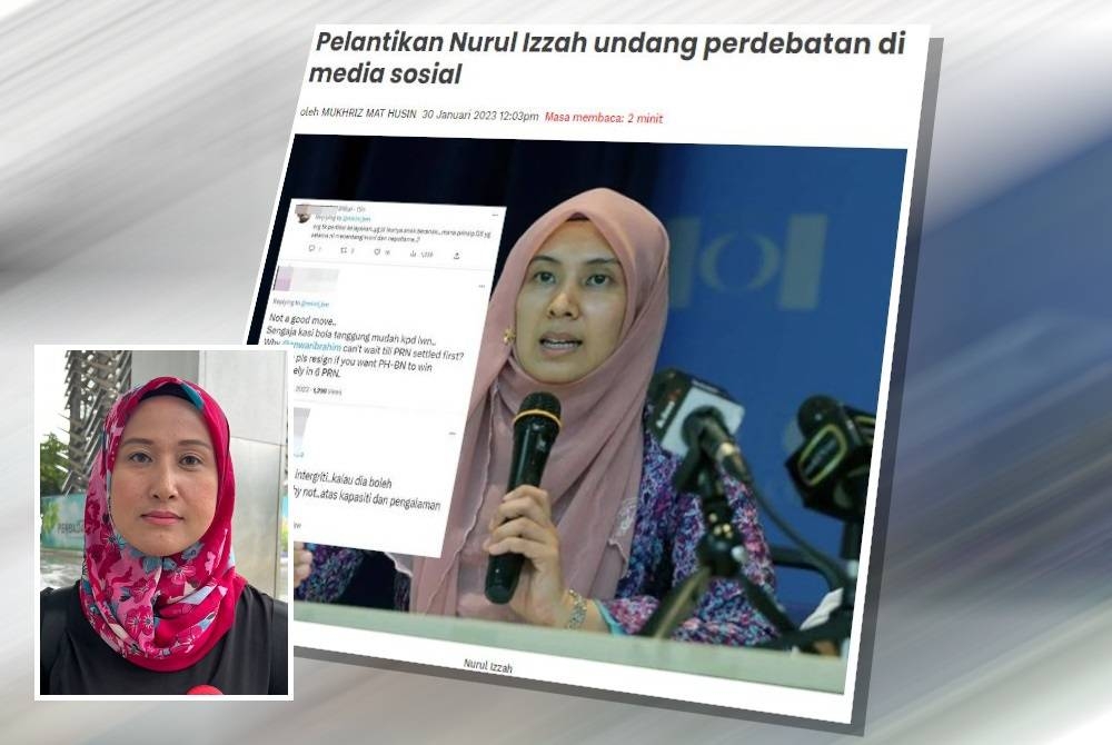 Pelantikan Nurul Izzah Anwar sebagai Penasihat Kanan Ekonomi dan Kewangan kepada Perdana Menteri, Datuk Seri Anwar Ibrahim mengundang perdebatan. (Gambar kecil: Wan Azliana)