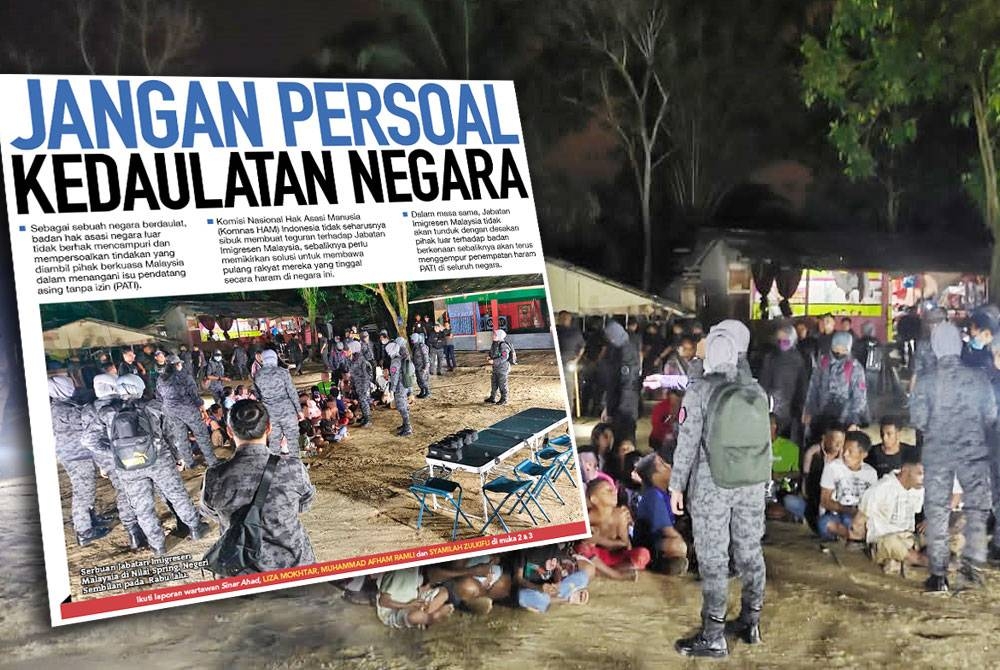 JIM)Negeri Sembilan menahan 67 PATI dalam satu Operasi Penguatkuasaan Bersepadu di sebuah penempatan haram warga asing di Nilai Spring.