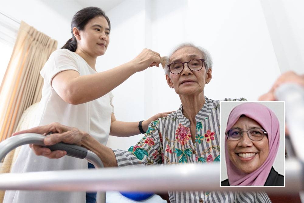 Kerajaan perlu mengkaji dan melihat kembali peranan caregiver atau penjaga sebagai satu industri perkhidmatan berbayar. Gambar kecil: Sabariah