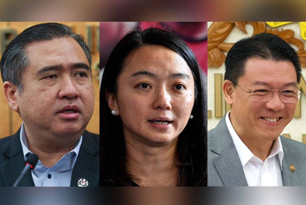 Gambar dari kiri: Anthony, Hannah Yeoh, Nga Kor Ming