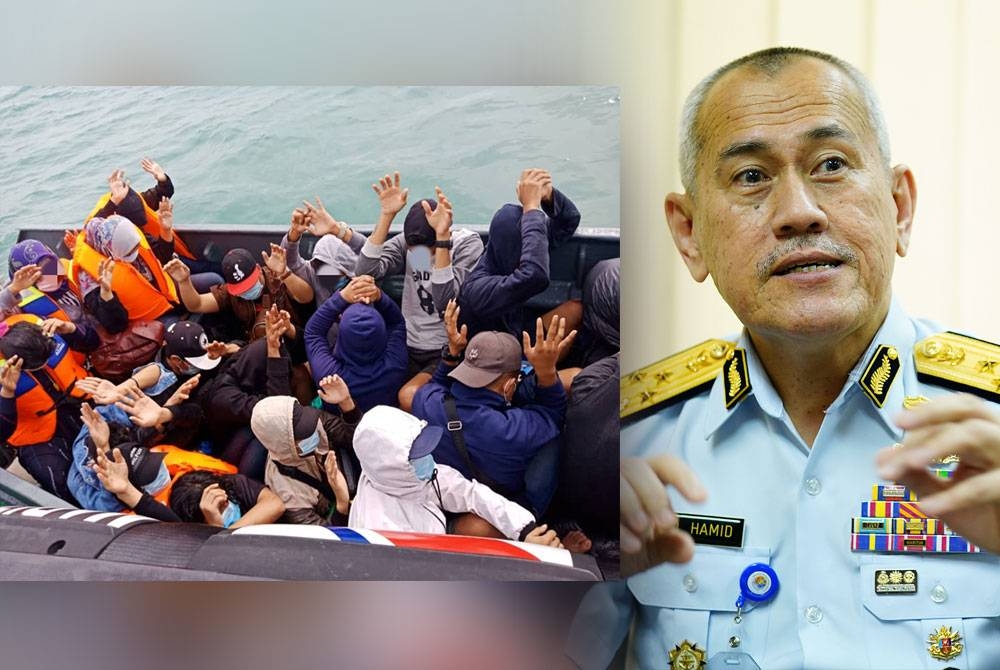 Antara etnik Rohingya yang ditahan Maritim Malaysia menerusi pelbagai siri operasi. Hamid (kanan).