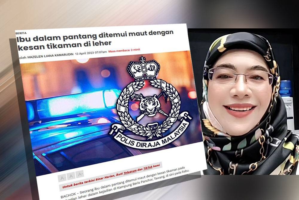 Laporan Sinar Harian mengenai seorang ibu dalam pantang ditemui maut dengan kesan tikaman pada leher dipercayai mempunyai masalah ketidakstabilan emosi. Fauziah (kanan).