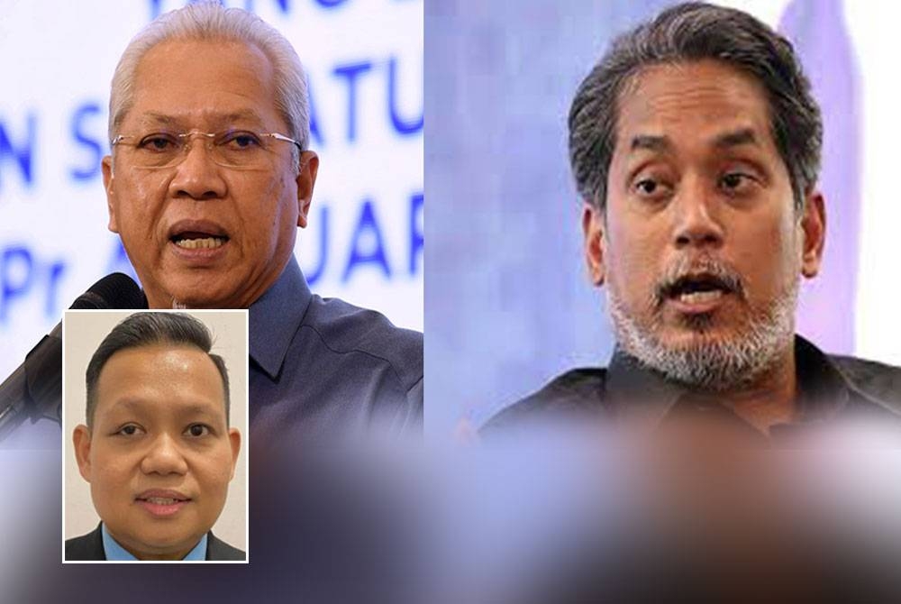 Annuar Musa (kiri), Khairy. Gambar kecil: Mujibu