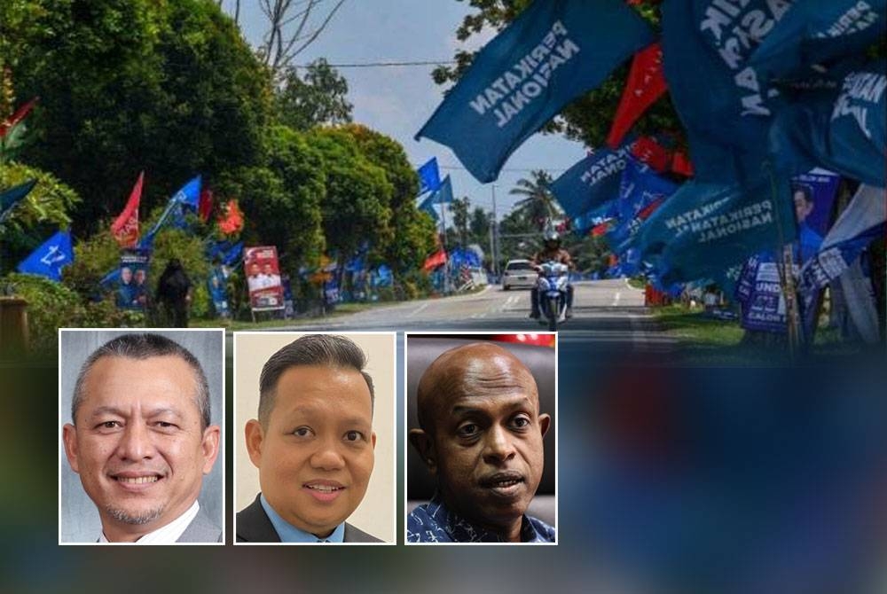 Momentum persediaan parti-parti politik untuk mendepani PRN Selangor kini semakin menarik apabila PN memutuskan untuk tidak menamakan mana-mana calon sebagai poster boy parti itu setakat ini. Gambar kecil dari kiri: Razali, Mujibu, Sivamurugan