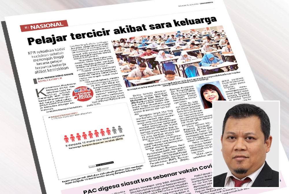 Laporan Sinar Harian pada 13 Jun lalu. Gambar kecil: Mohd Faisol