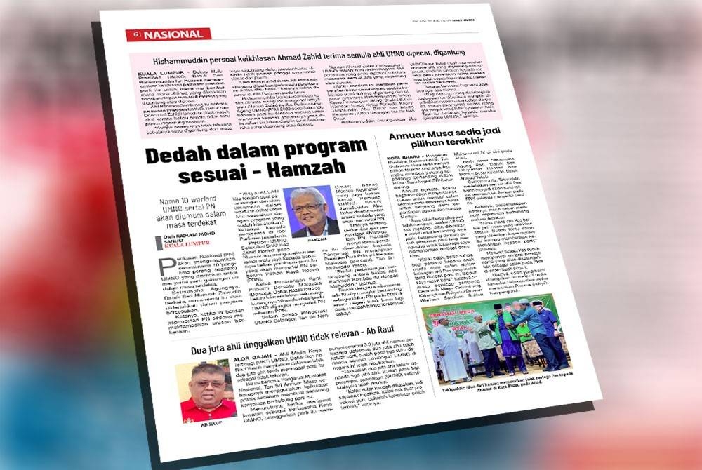 Laporan Sinar Harian pada Selasa.