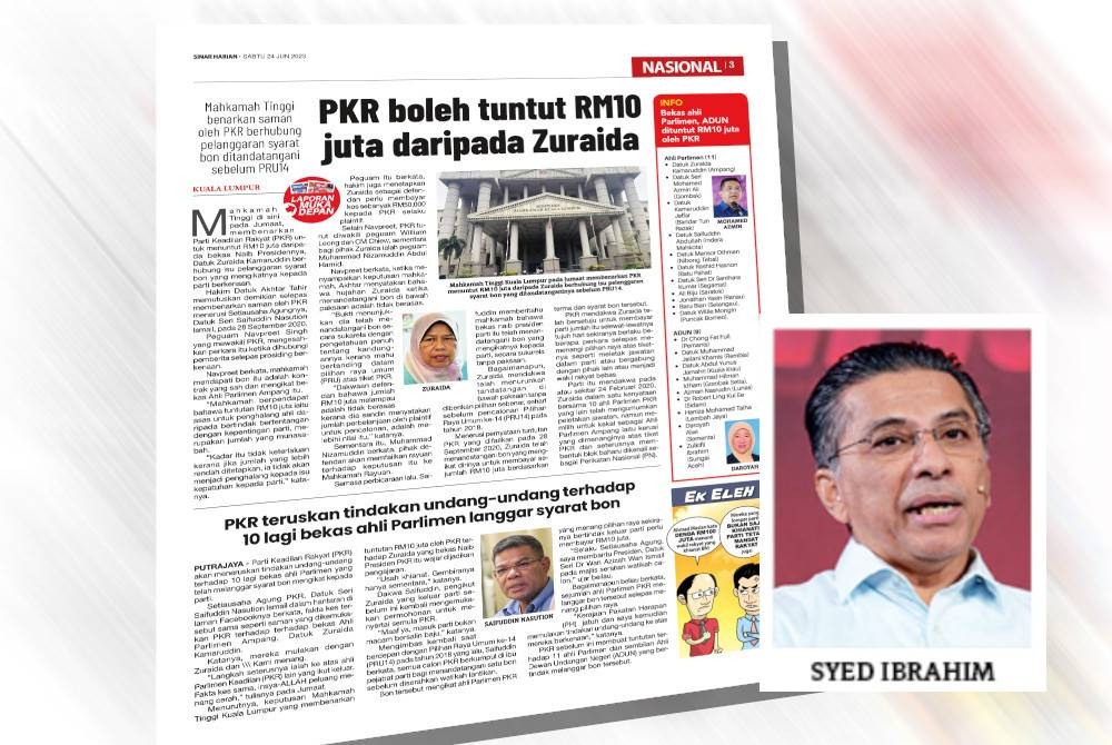 Laporan Sinar Harian pada Sabtu. Syed Ibrahim Syed Noh