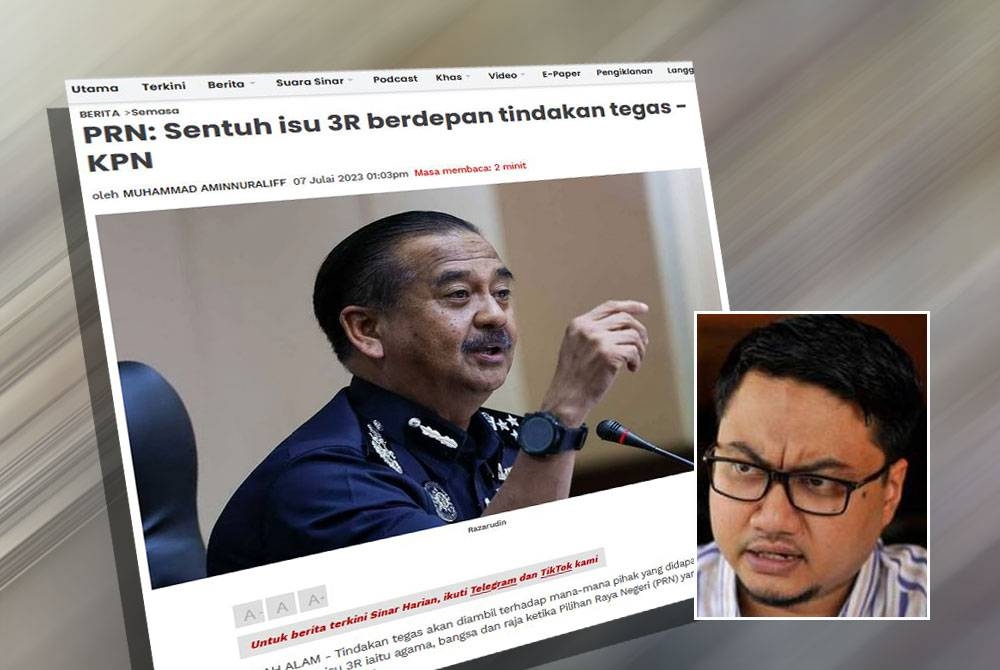 Laporan Sinar Harian pada Jumaat. Gambar kecil: Hisommudin