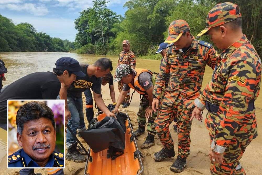 Anggota JBPM melaksanakan Op SAR melibatkan mangsa tragedi kepala air di Air Putih, Kemaman di Terengganu Julai lalu. Foto: JBPM Terengganu. Gambar kecil: Abdul Wahab - Foto: Mohd Halim Abdul Wahid