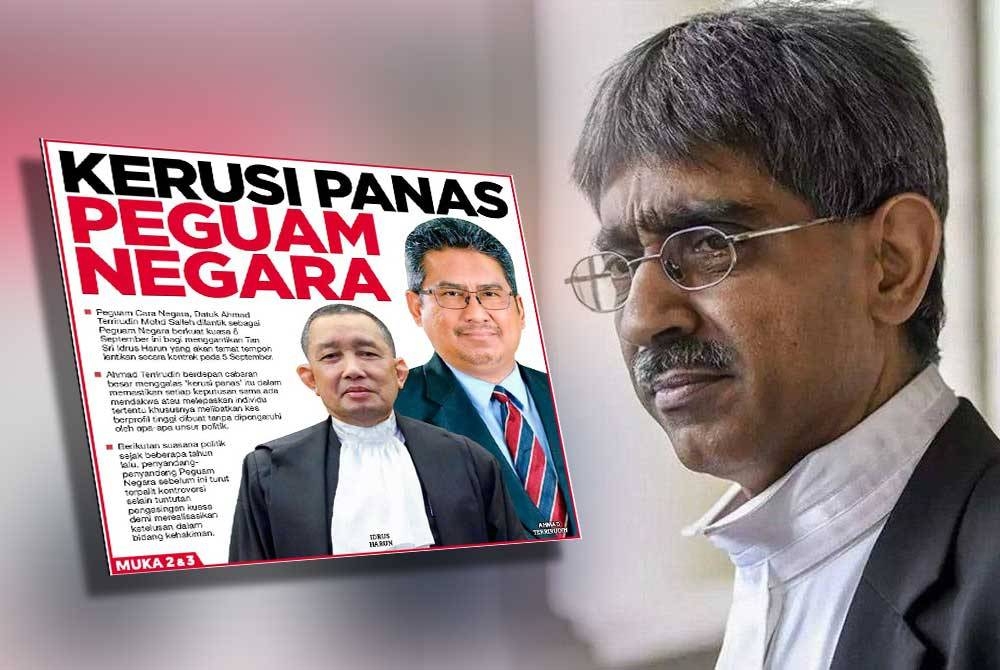 Laporan muka depan Sinar Harian pada Sabtu. Gambar kanan: Haniff Khatri