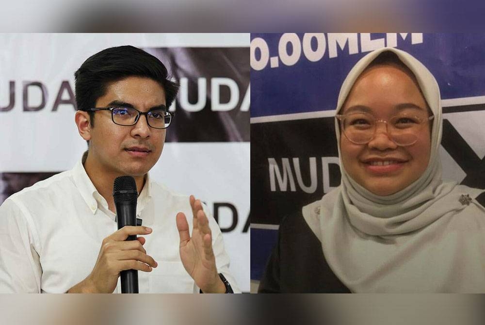 Syed Saddiq (kiri), Amira Aisya - Foto Bernama