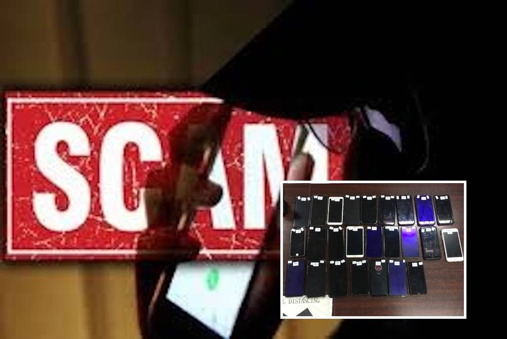 Jenayah Macau Scam menjadi semakin berbahaya apabila teknologi AI disalah guna oleh pihak tidak bertanggungjawab. (Telefon bimbit antara barangan kes melibatkan jenayah Macau Scam yang dirampas.)