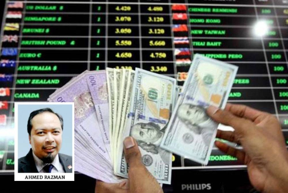 Kejatuhan nilai ringgit ke paras melepasi RM4.70 pada ketika ini adalah disebabkan faktor global, antaranya pengukuhan dolar AS - Gambar hiasan