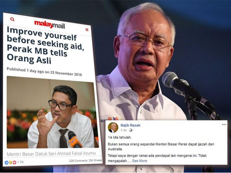 Paparan Facebook Datuk Seri Najib Tun Razak
