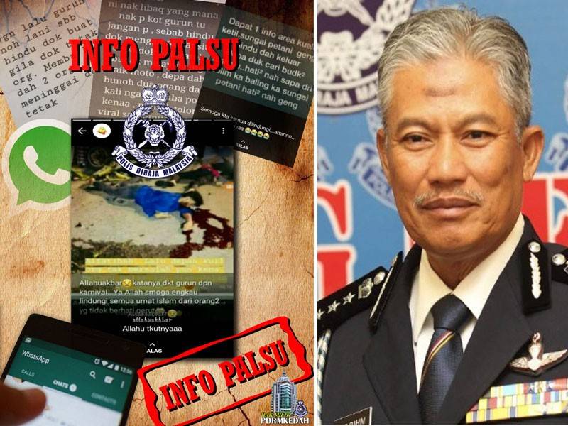 Antara mesej yang tular di media sosial. Gambar kanan: Abd Rahim
