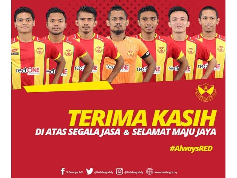 Barisan pemain yang meninggalkan Selangor musim depan. - Foto FA SELANGOR